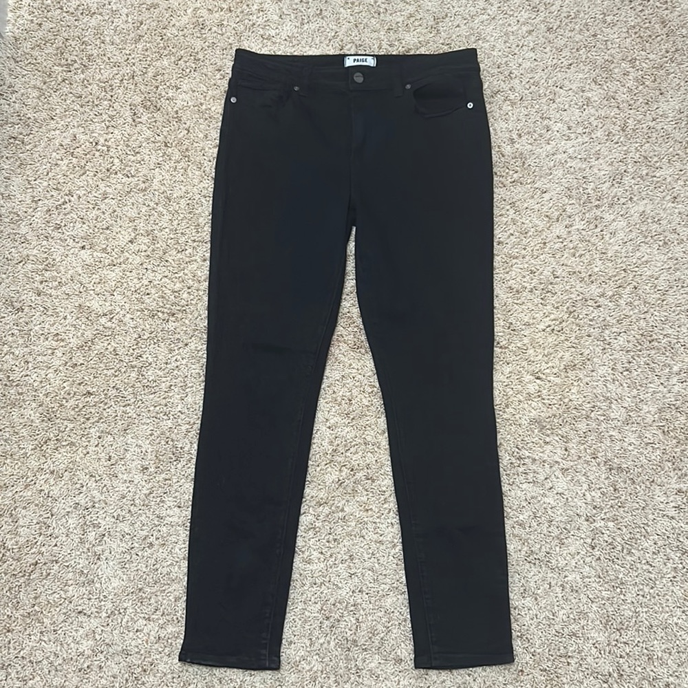 NWOT Paige Jeans Women's Black Verdugo Ultra Skinny Denim Pants Reg Fit Size 31